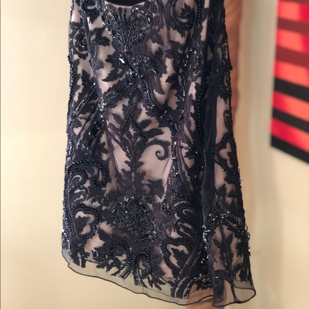 Sherri hill black beaded rhinestone skirt